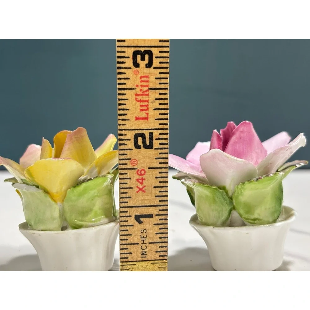 Royal Adderley Bone China Flower Salt and Pepper Shakers Pink Yellow England